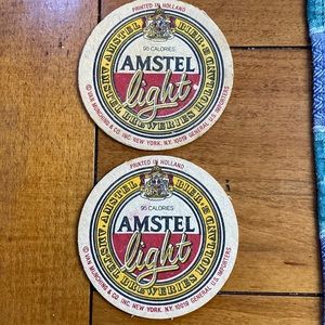 Amstel Light Beer Coasters - price is for both!